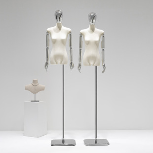 O1CN01yDa4AY1oWleAtljoT_2213992875233-0-cib.310x310.jpg Korean Wide-Shoulder Electroplated Flat Female Mannequin - Women’s Store Window Stand